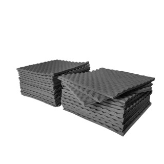 Kit 20 Espuma Painel Placa Acústica Antichamas Isolamento Absorve De Som Caixa de Ovo 50x50x2cm em Oferta na Shopee