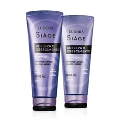 EUDORA SIAGE Acelera o Crescimento: Shampoo 250ml + Condicionador 200ml