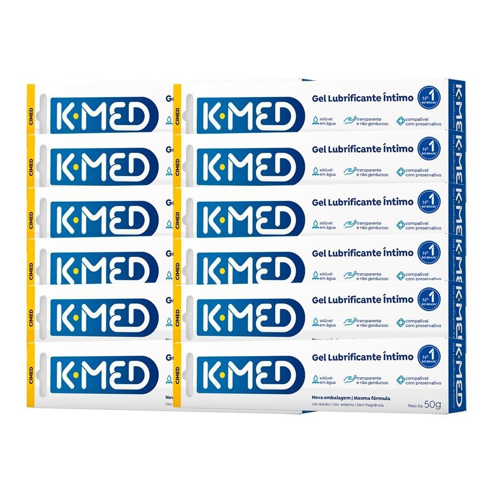 Kit c/ 12 unidades - Gel Lubrificante Íntimo K-med 50g em Oferta na Shopee