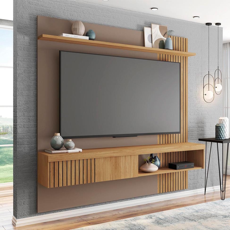 Painel para TV até 65 Polegadas Jade 1 PT Buriti e Fendi 180 cm em Oferta na Shopee