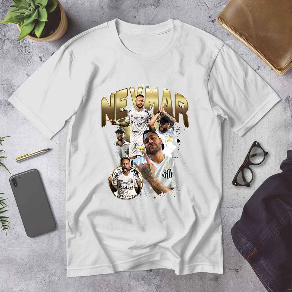 Blusa Camiseta Masculino Futebol Time Camisa Menino Nei Estampa Algodão 100% Estilo Jogador de Rua