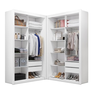 Closet Solteiro Premium 4 Gavetas Freijó Amoudi Móveis