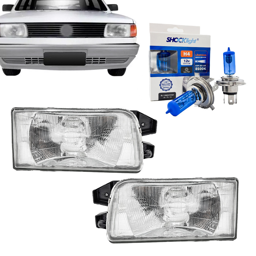 Par Farol Gol 91/94 + Lâmpada SuperBranca 8500K