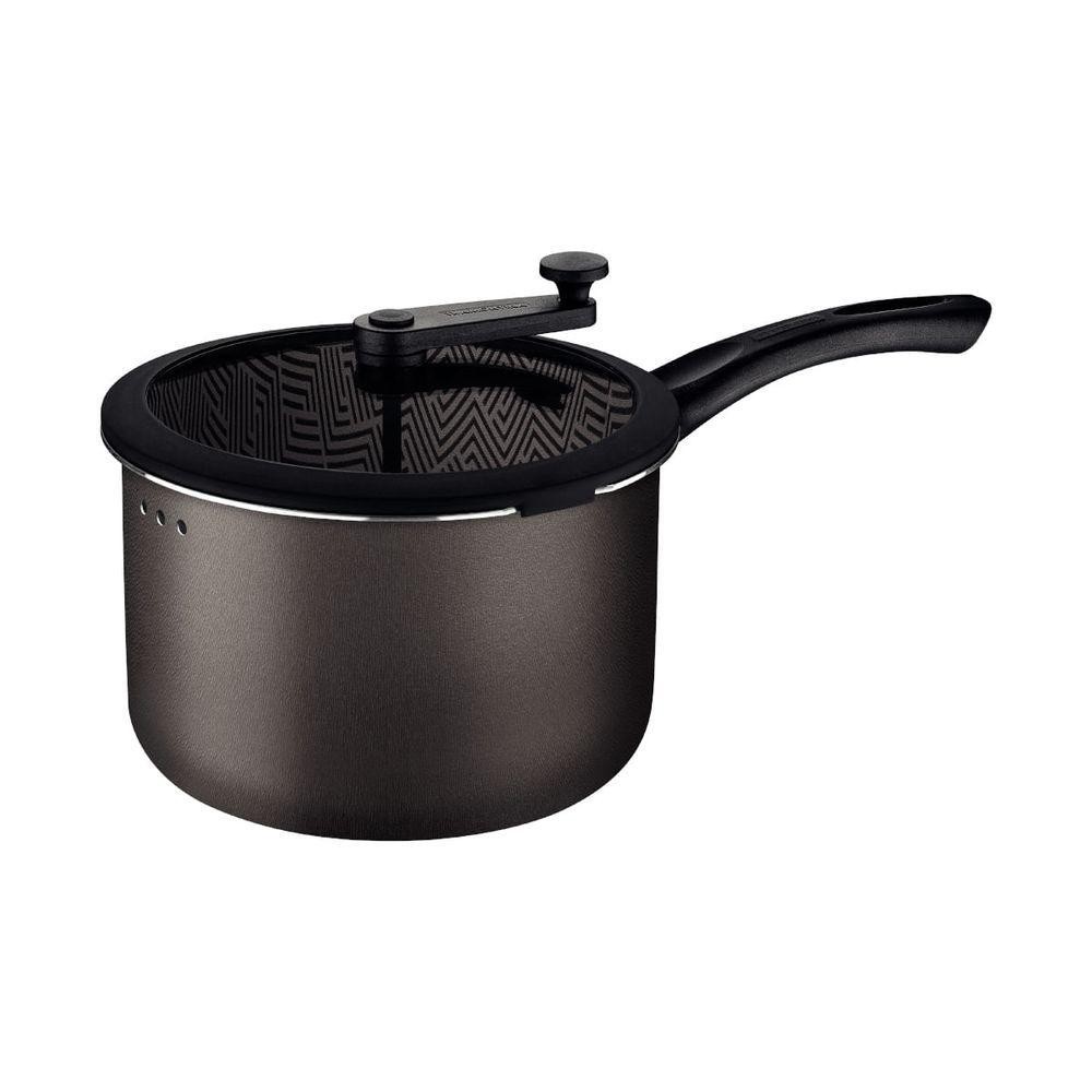 Pipoqueira Tramontina Paris 22 Cm 4,8 Litros Grafite Em Alumínio Starflon Max em Oferta na Shopee