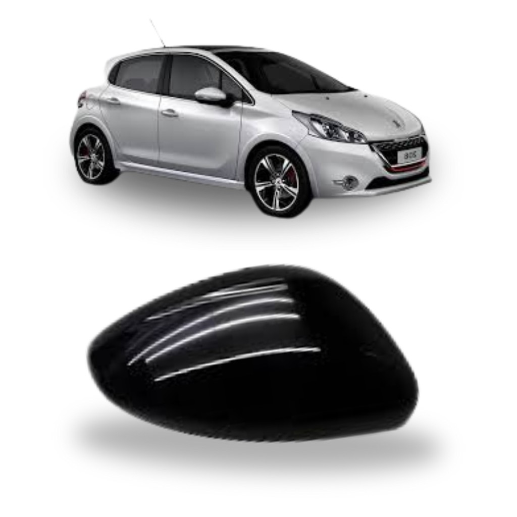Capa Retrovisor Peugeot 208 2013 14 15 A 2022 Black Piano LD