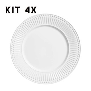 Conjunto Prato Raso Roma Branco 4 Peças 2ª Linha Porto Brasil em Oferta na Shopee