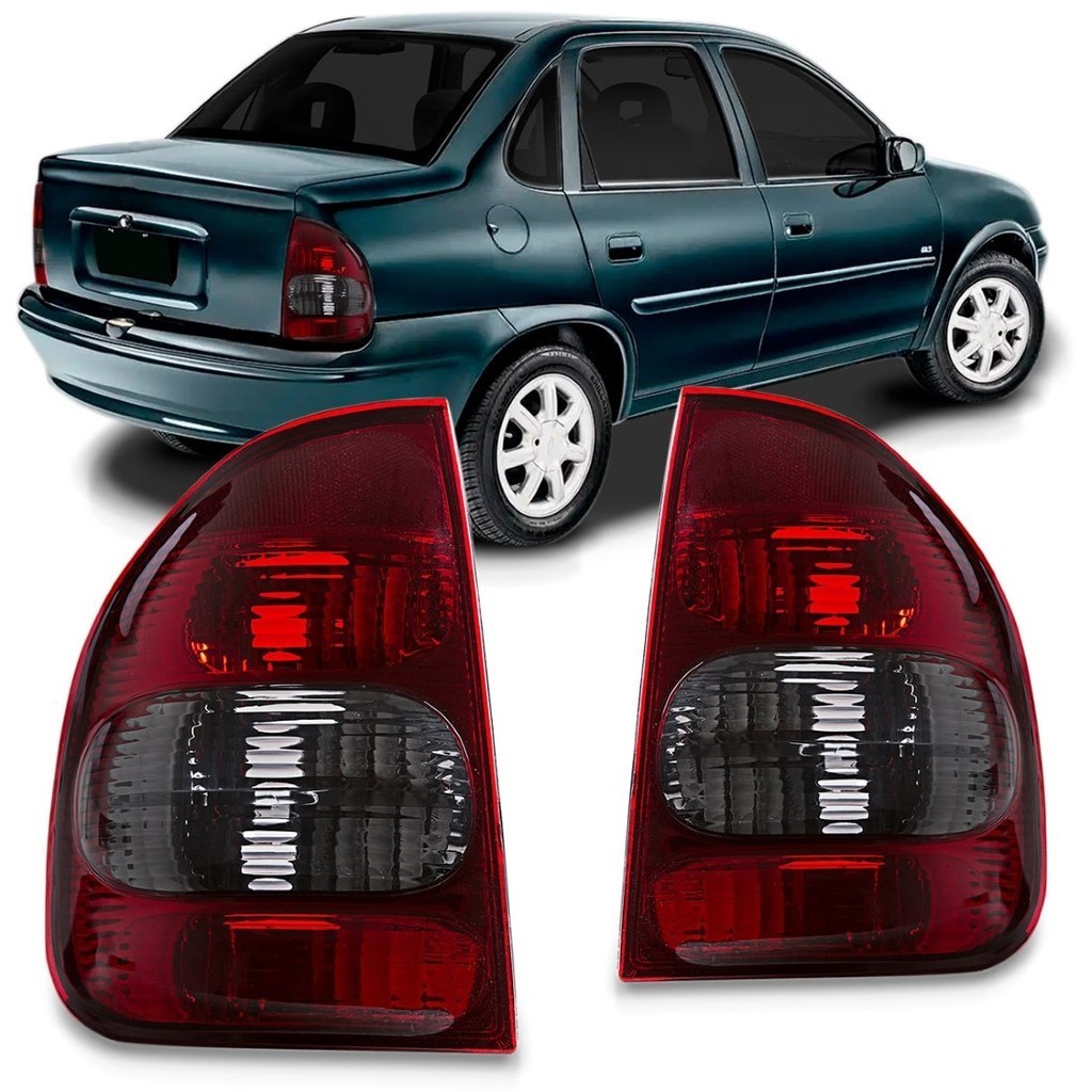 Par Lanterna Traseira Corsa Sedan Classic 2000 a 2010 Fumê em Oferta na Shopee