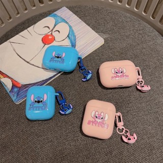 Stitch Cute Caixa De Fones De Ouvido De Desenho Animado Compatível Com AirPods 1/2/3 Pro 2 Fone Bluetooth Sem Fio Carga À Prova De Choque Soft PC Shell Pingente