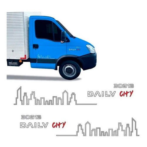 Kit Adesivo Emblema Lateral Caminhão Iveco Daily 30s13 City
