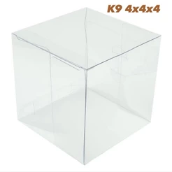 20~100 Caixa Cubo 4x4x4 Transparente Acetato ASSK k09 (CHOCO)