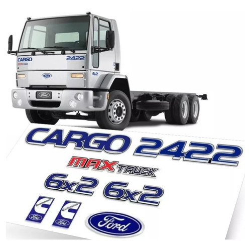 Kit Adesivo Emblema Max Truck 6x2 Cummins Ford Cargo 2422e