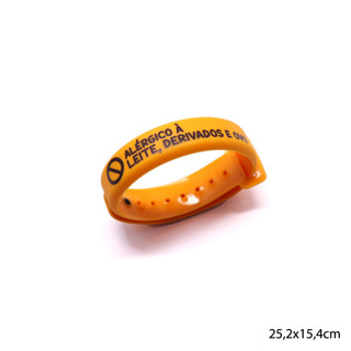 Pulseira de Identificação para Alérgicos a Leite e Ovo: Regulável, Resistente à Água em Oferta na Shopee