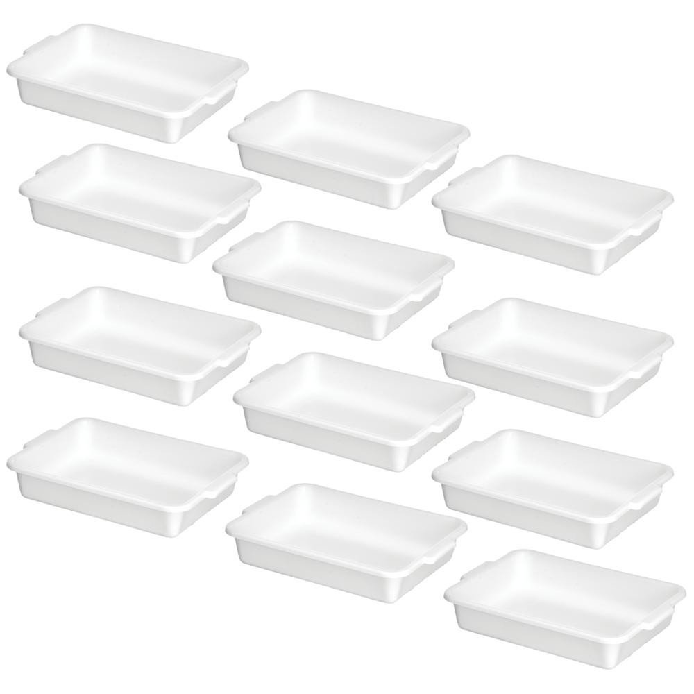Kit C/12 Bandejas caixa Topa Tudo Branca 4l Santana alimento açougue restaurante cozinha salgado
