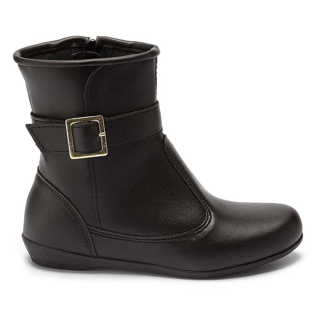 Bota Infantil Feminina Tininha Menina Flat Rasteira Coturno Conforto