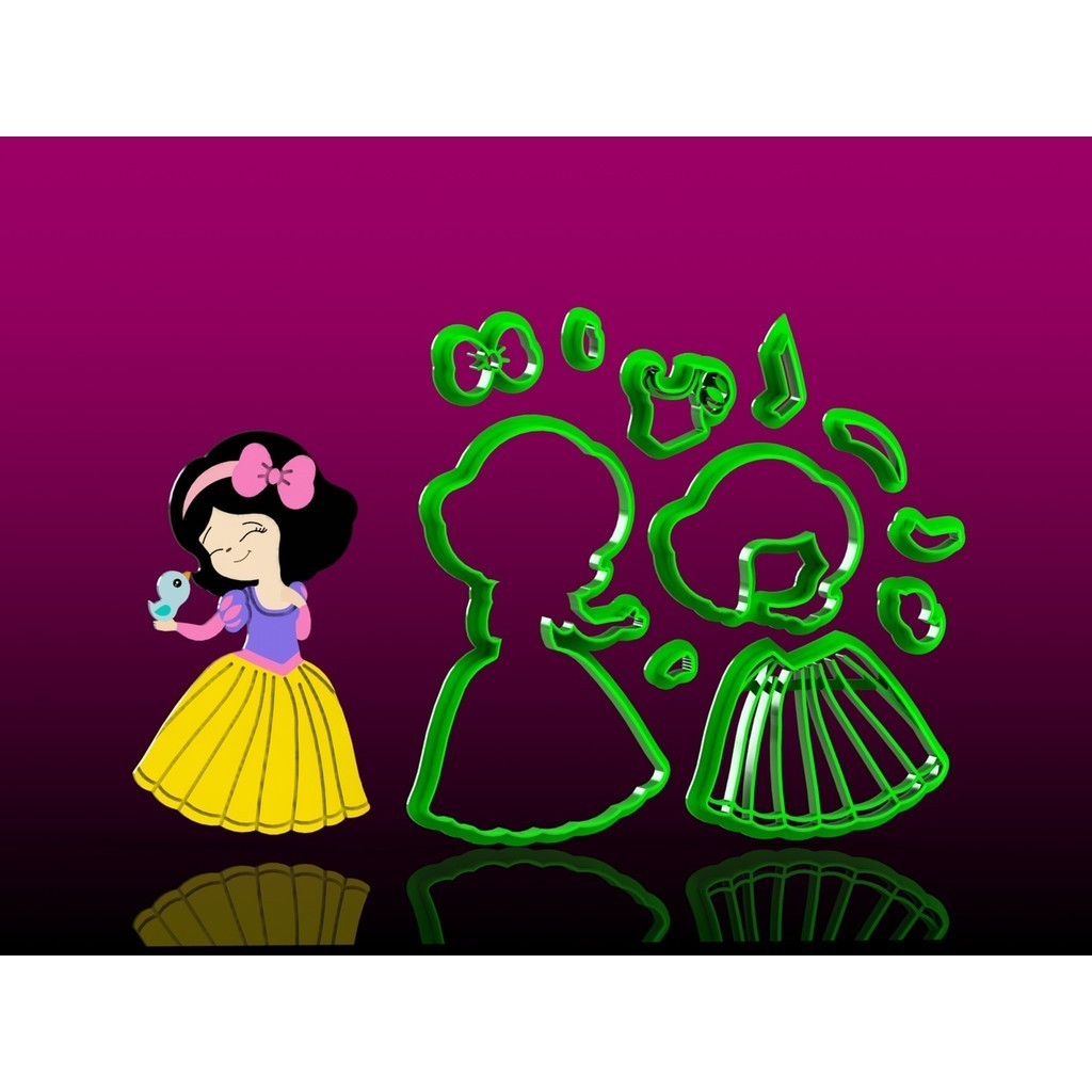 Cortador Era Uma Vez - Princesa Branca de Neve Modular