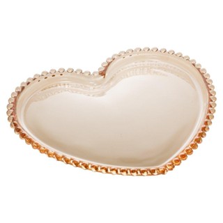 Prato Wolff Pearl de Cristal Âmbar 30cm x 25cm x 2cm