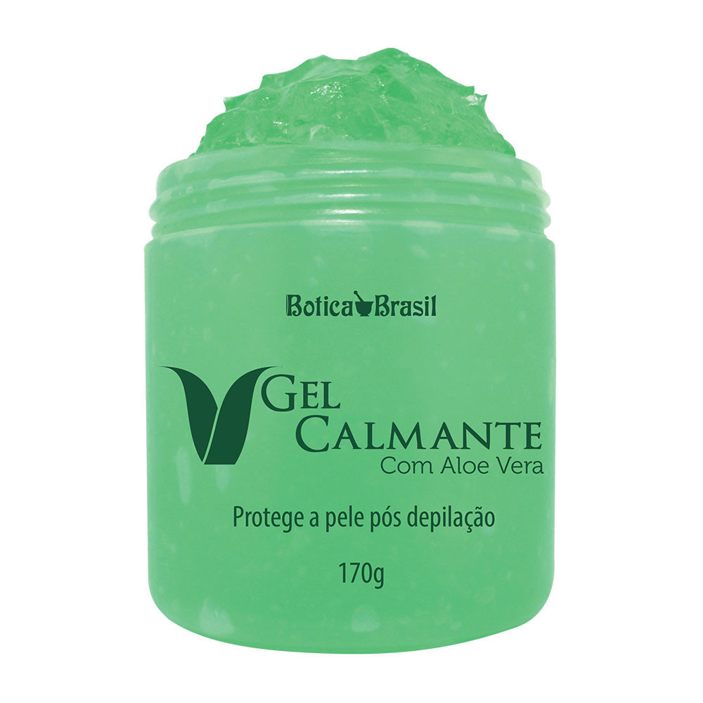 Gel Calmante pós depilação com Aloe Vera Suaviza Hidrata Protege a pele – 170g