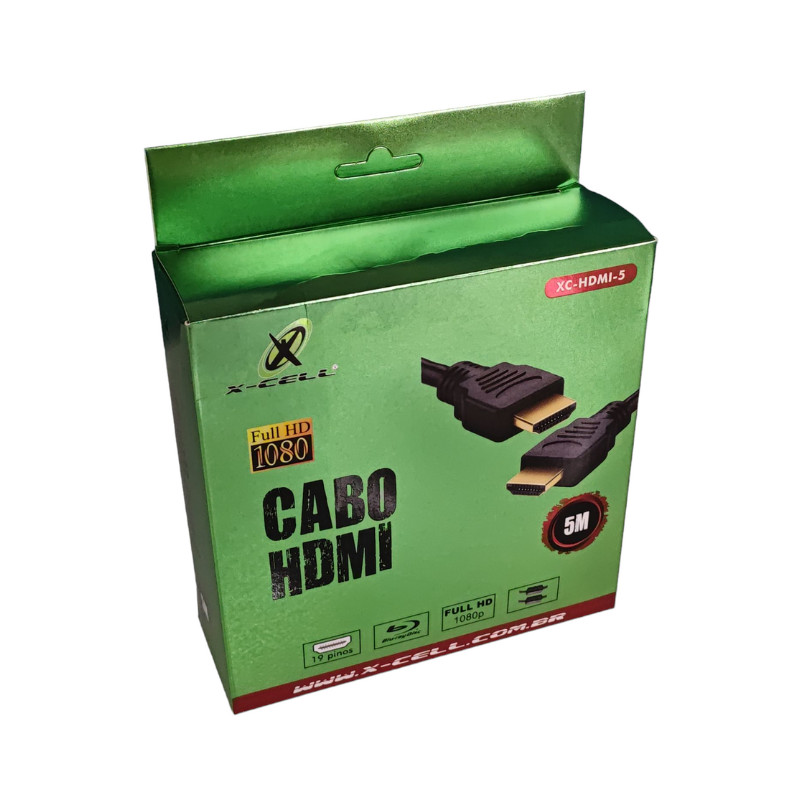 Cabo Hdmi Gold 5m Metros Mts 3d Full Hd Blindado Tv Pc