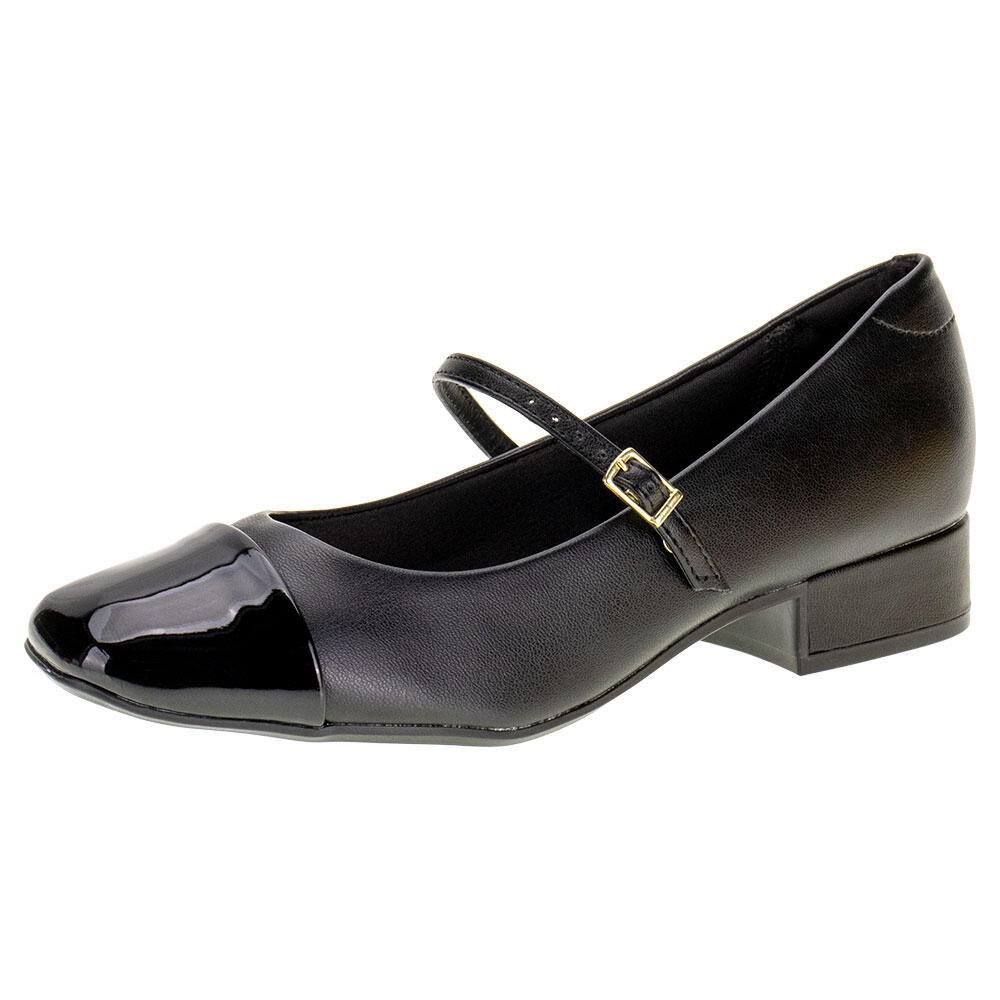 Sapato Feminino Salto Grosso Moleca - 5795103 em Oferta na Shopee