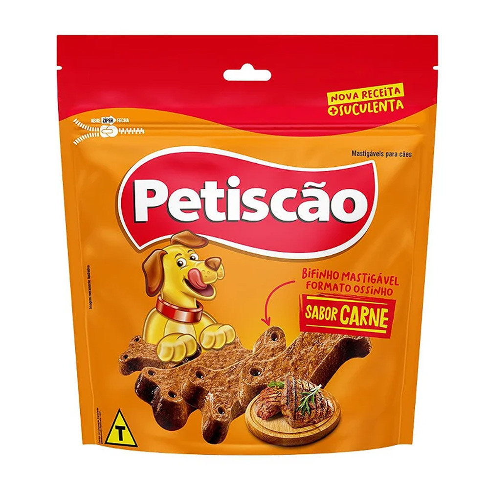 Bifinho Mastigável Petisquinho Para Cães Sabor Carne 500g em Oferta na Shopee
