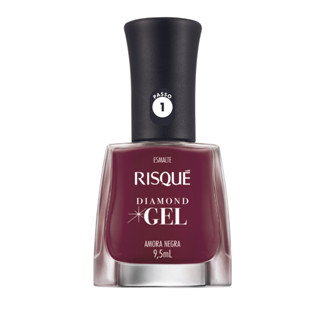 Esmalte Diamond Gel Amora Negra Manicure Risque 9,5Ml