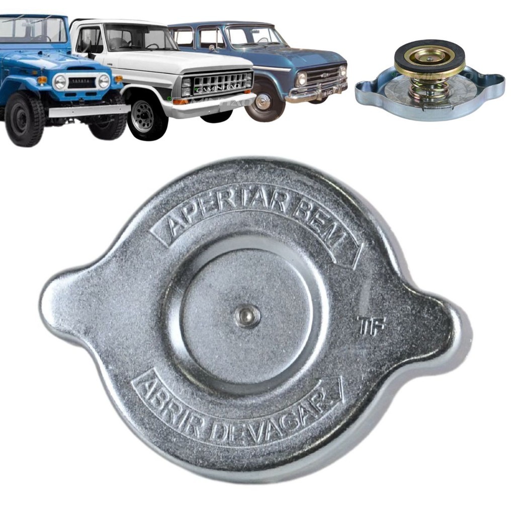 Tampa Reservatório Água Radiador para Bandeirantes - Ford F1000 / F250 / GM A10 / C10 / D10 / Veraneio (B77C8100A / 8505 em Oferta na Shopee