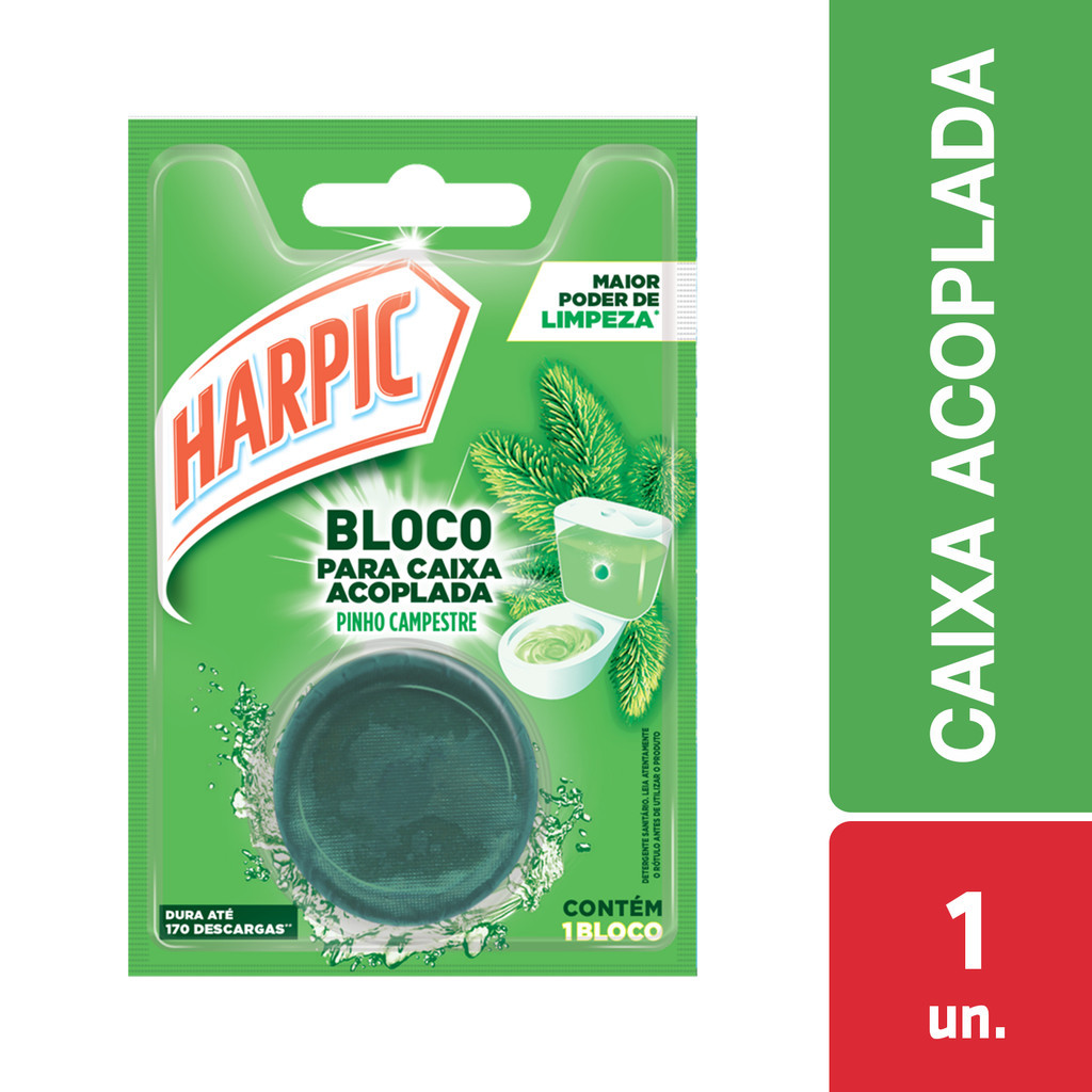 Detergente Sanitário Bloco Caixa Acoplada Pinho Harpic em Oferta na Shopee