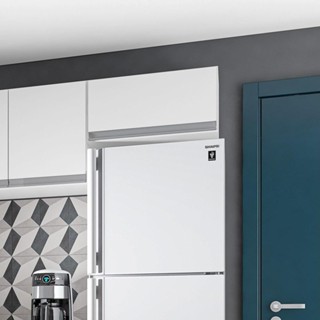 Armário Aéreo Geladeira 60cm 1 Porta Basculante Andréia Branco - AJL Móveis em Oferta na Shopee