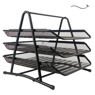 Bandeja Organizadora Tripla de Papel Documentos para Mesa de Escritório em Oferta na Shopee