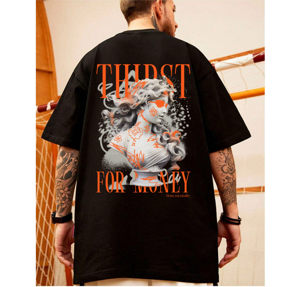Camisa Oversized Unissex Estampado Roma Estilo Camiseta Oversized Lançamento