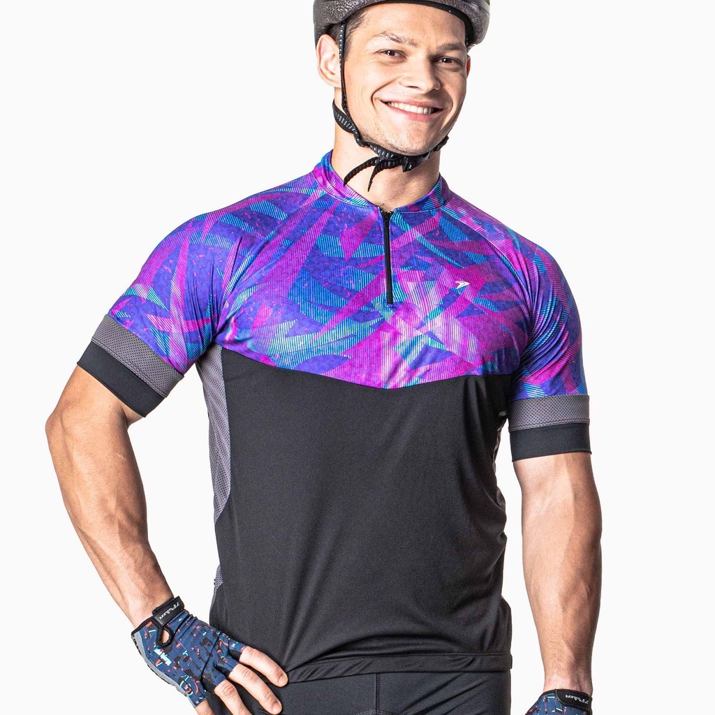 Camisa Ciclista Manga Curta Zíper Parcial Dynasty 04232