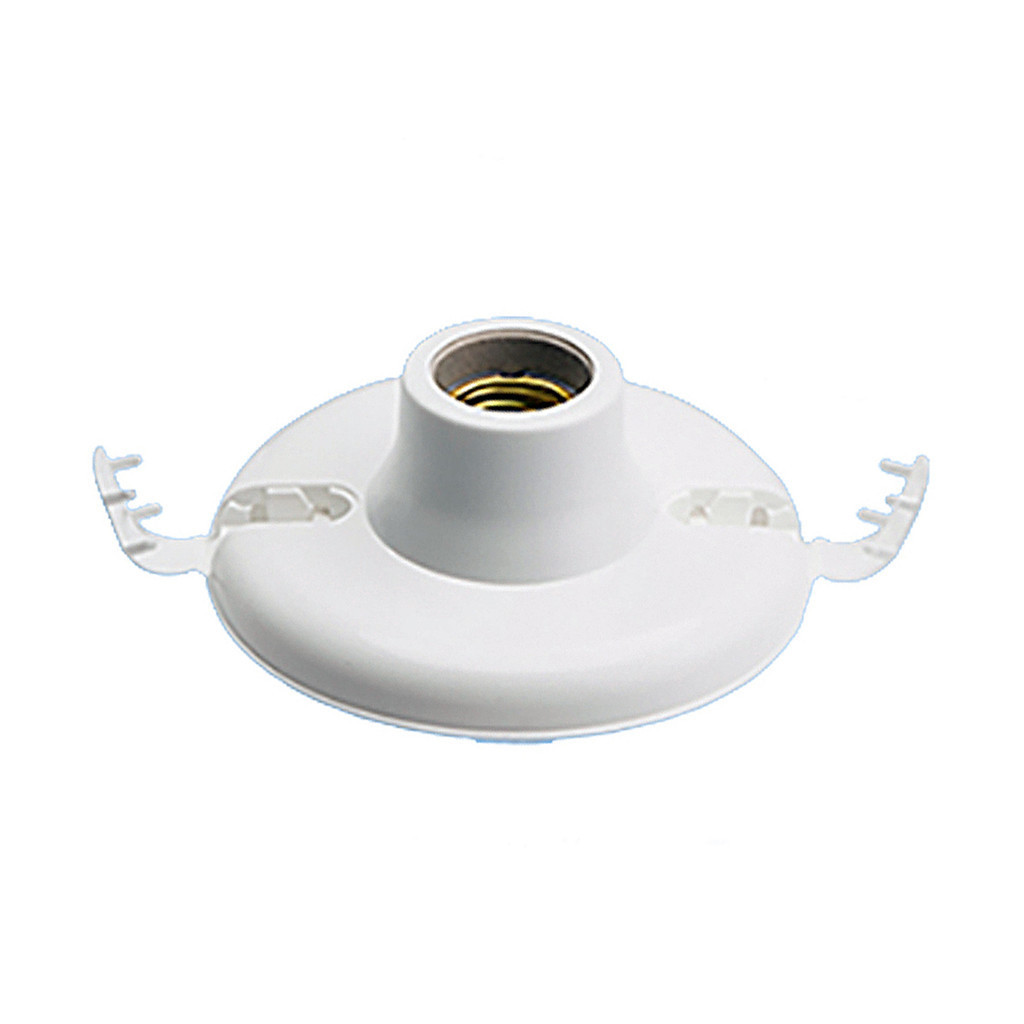 Plafon Soquete Porcelana E27 Lalux Branco p/ Lâmpada até 100W Teto Residencial e Comercial