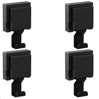 Kit 4 Cabide De Parede Gancho Com Ventosa Preto Max em Oferta na Shopee