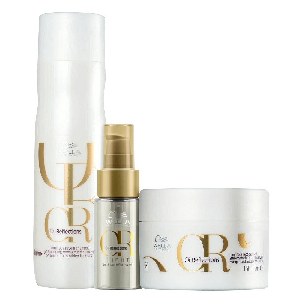 Wella Professionals Oil Reflections - Kit Shampoo 250ml + Máscara 150ml + Óleo Light 30ml