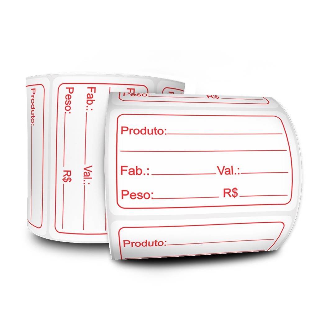 Etiquetas Prazo de Validade - Letras Vermelhas - 2 Milheiros