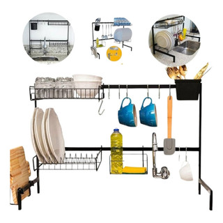 Cozinha Autossustentável Secador De Louça 14 Peças Preto