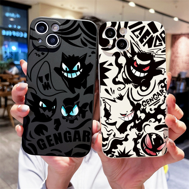 Tendência Marca Anime Pokemon Caso Para iPhone 16 11 12 13 14 15 Pro Max XR XS 7 8 Plus Pokemons Gengar Capa