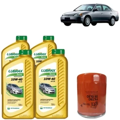 KIT TROCA DE ÓLEO HONDA CIVIC 1.7 2002 10W40 LUBRAX + FILTRO (TO1701)