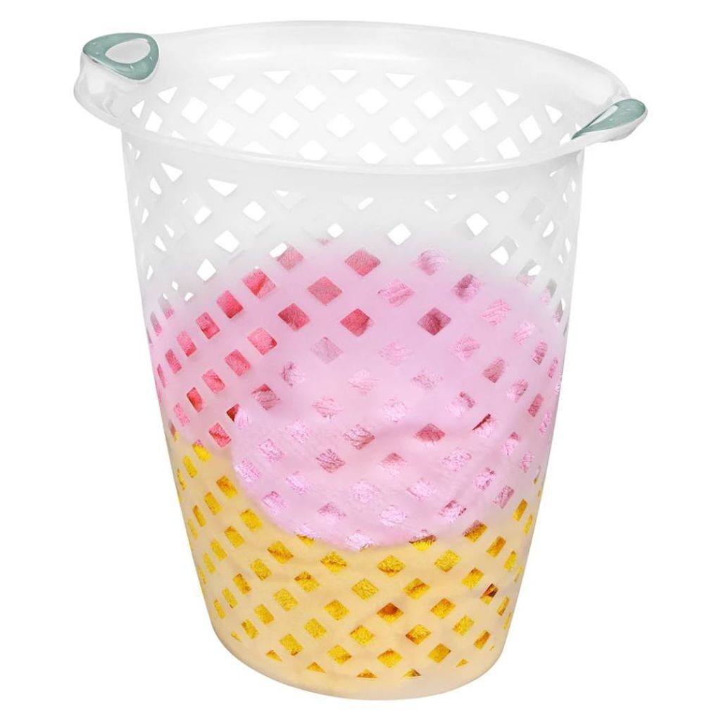 Cesto de Roupa Plástico Transparente 30L Oba Sanremo - Home & Living