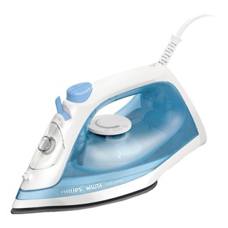 Ferro de Passar a Vapor Philips Walita DST1050 | Serie 1000 com Base Antiaderente, Branco/Azul em Oferta na Shopee