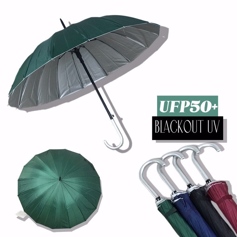 Guarda Chuva 16 Hastes Grande Revestimento Interno Prata Dupla Face Portaria D-111 em Oferta na Shopee