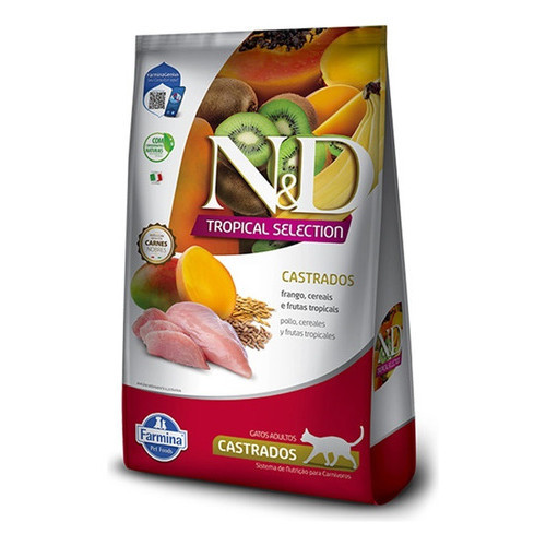 Ração Para Gatos Castrados Nd Tropical Frango 7kg