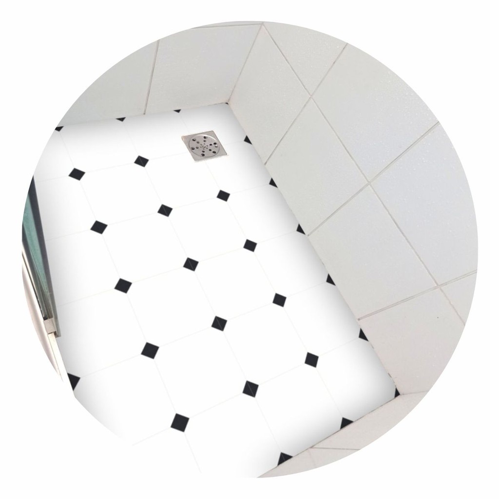 Piso vinil para box Hidráulico Preto/branco + Kit Instalação
