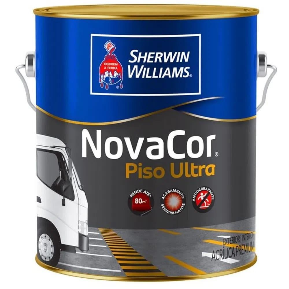 Tinta Piso Cimento Cobre Fissura Ultra Novacor Sherwin Williams 3,6L Rende muito Sem Cheiro