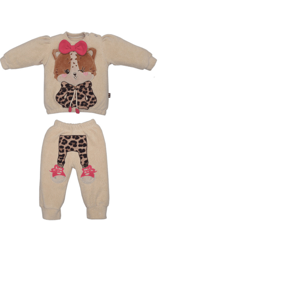 Conjunto Bebê Menina Cru Longo Inverno Ana Cecília Ursinha