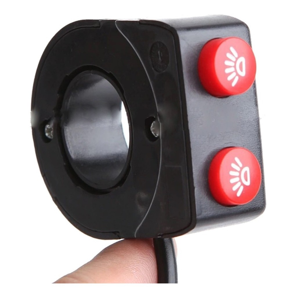 Botão Interruptor Guidão Moto Duplo Farol Milha Prova Agua em Oferta na Shopee