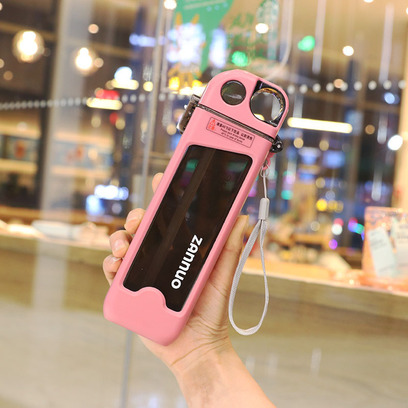 Garrafa de água quadrada de palha com escala elegante garrafa de água personalizada em Oferta na Shopee