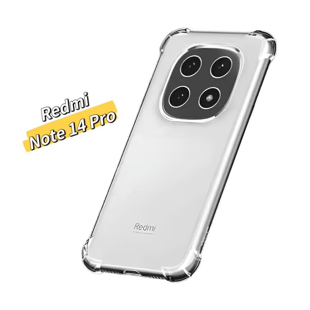 Case for Redmi Note 14 Pro transparent Shock with soft Tpu Silicone Thin Anti-shock Case