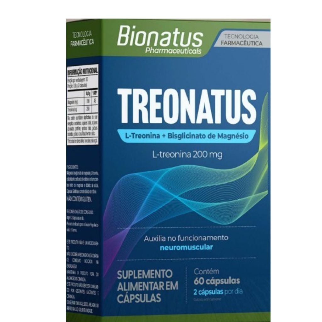 Treonatus com magnésio Bionatus c/ 60 cápsulas em Oferta na Shopee