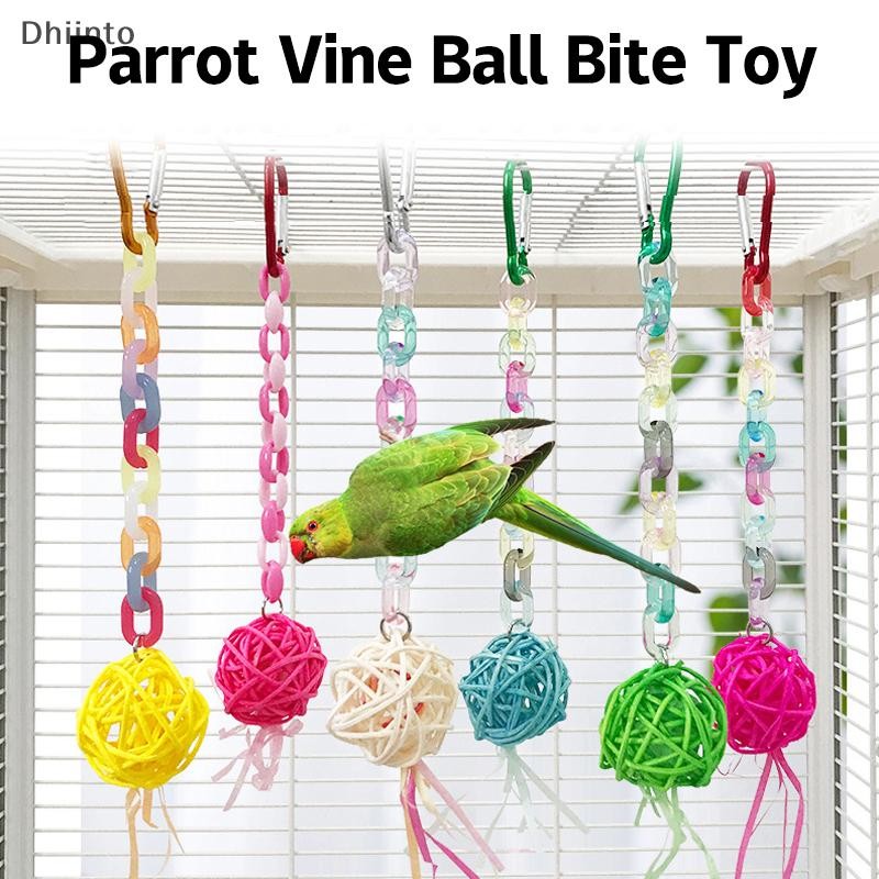 [Dhiint] Papagaio Mastigar Fios Pássaro Periquito Mordida Molar Brinquedos Pet Gaiola De Pendurado Mastigando Itens Supr em Oferta na Shopee